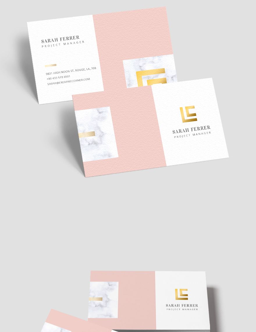 Project Manager Business Card Template