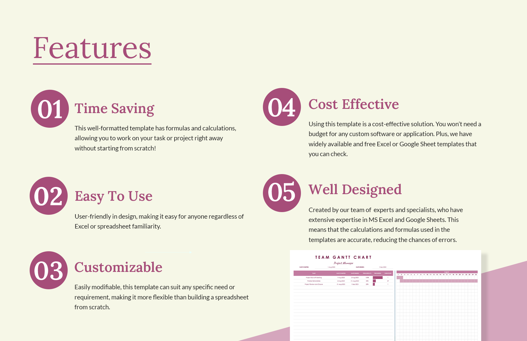 Team Gantt Chart Template