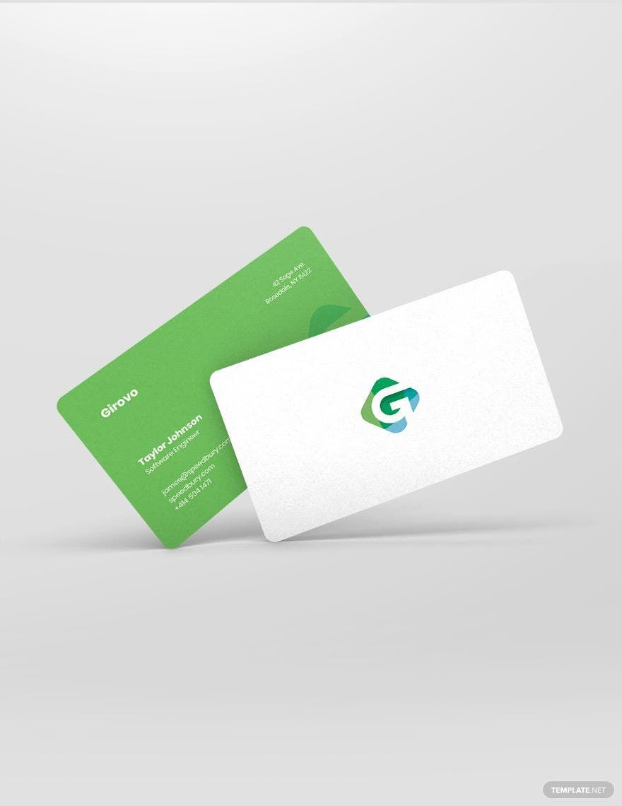 Software Engineer Business Card Template in Word, Google Docs, Illustrator, PSD, Apple Pages, Publisher