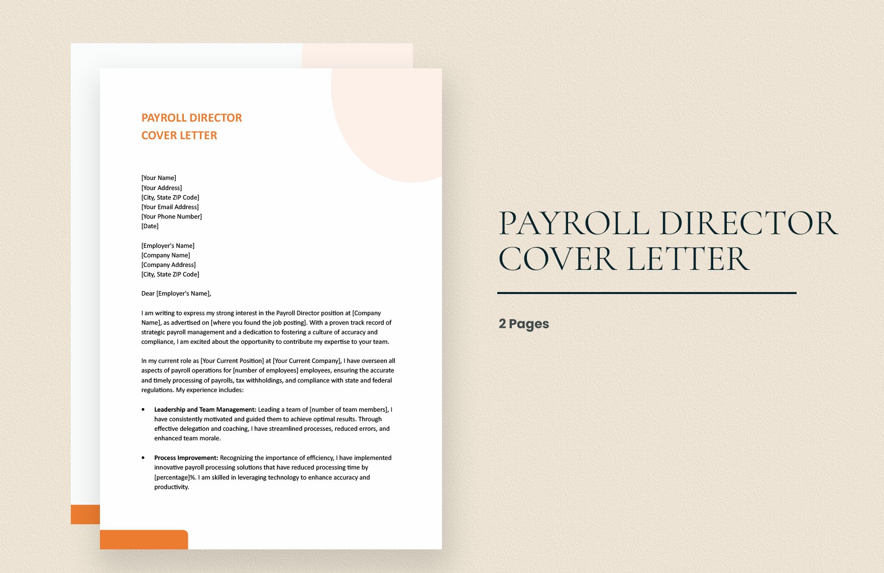 Payroll Director Cover Letter