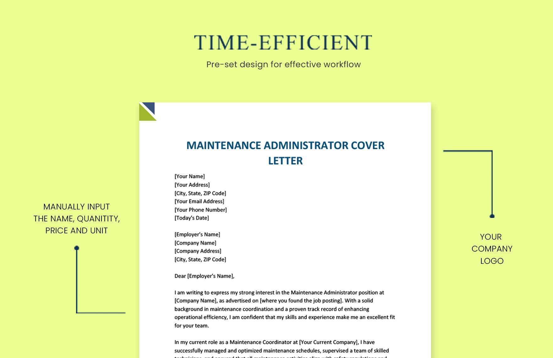 Maintenance Administrator Cover Letter