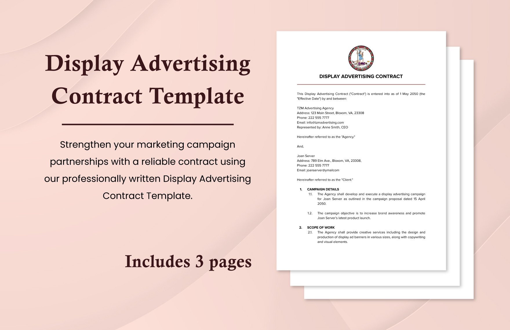 Display Advertising Contract Template