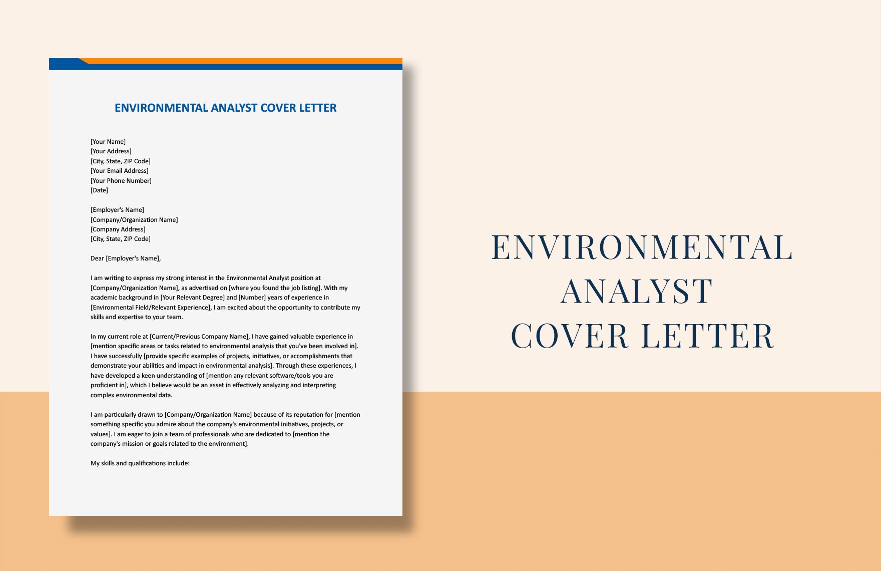 Environmental Analyst Cover Letter