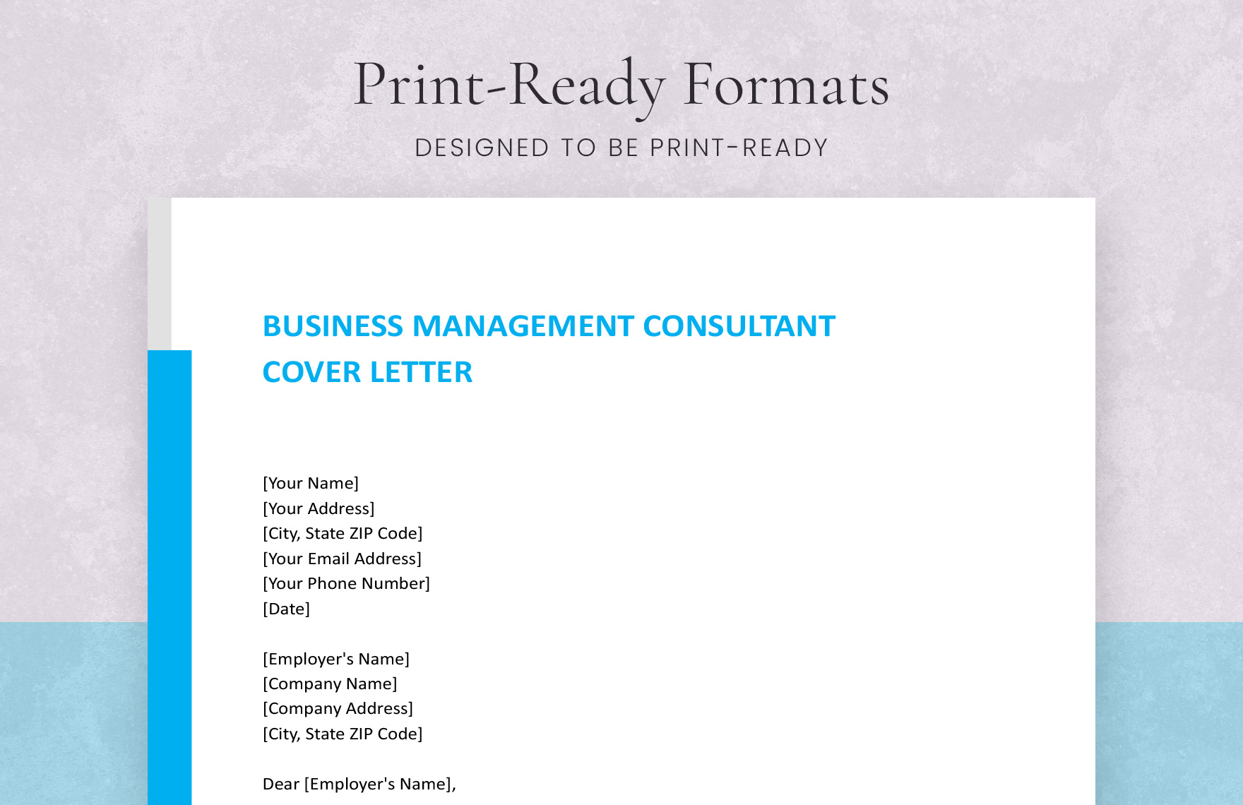 Business Management Consultant Cover Letter