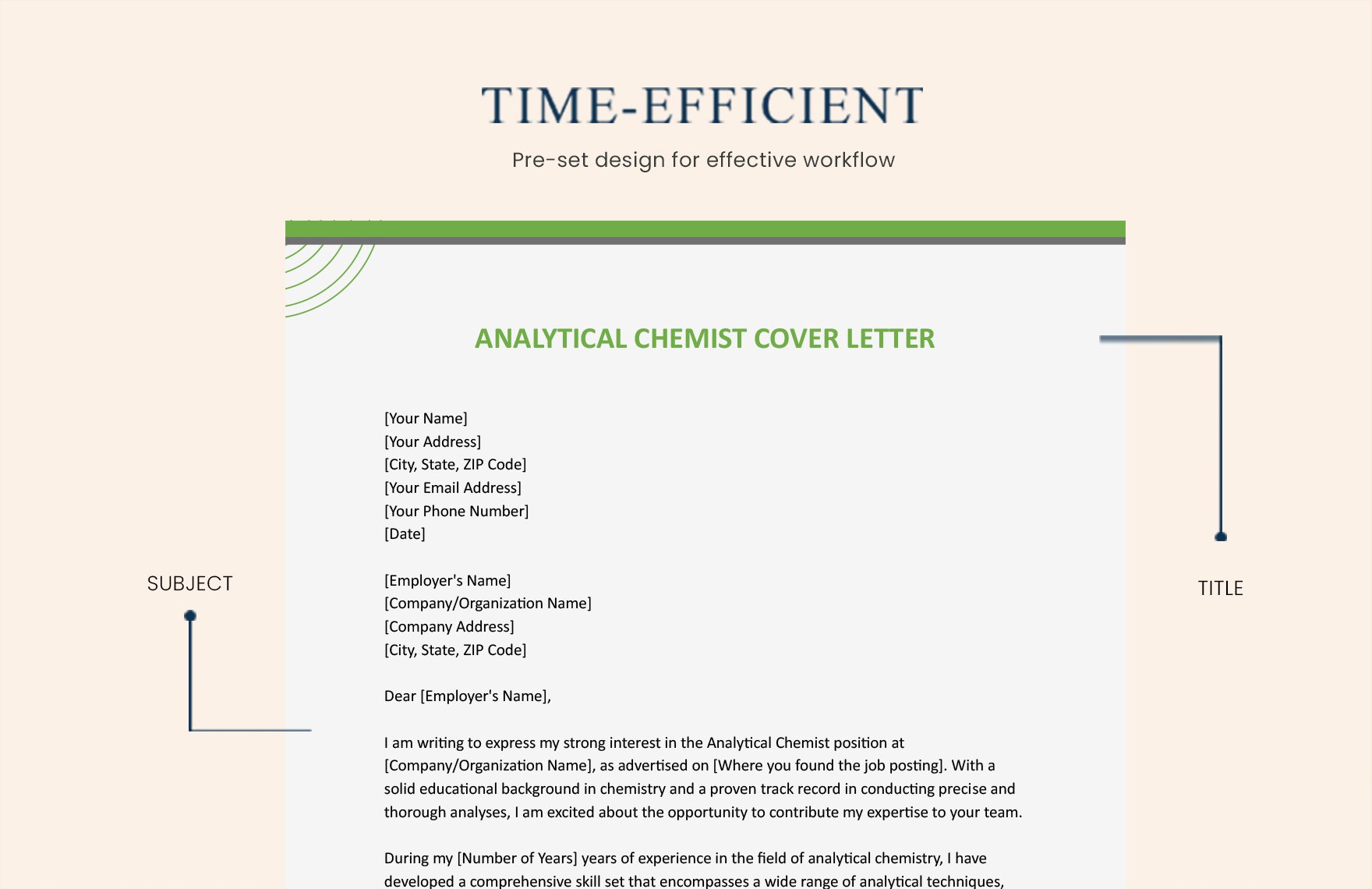 Analytical Chemist Cover Letter