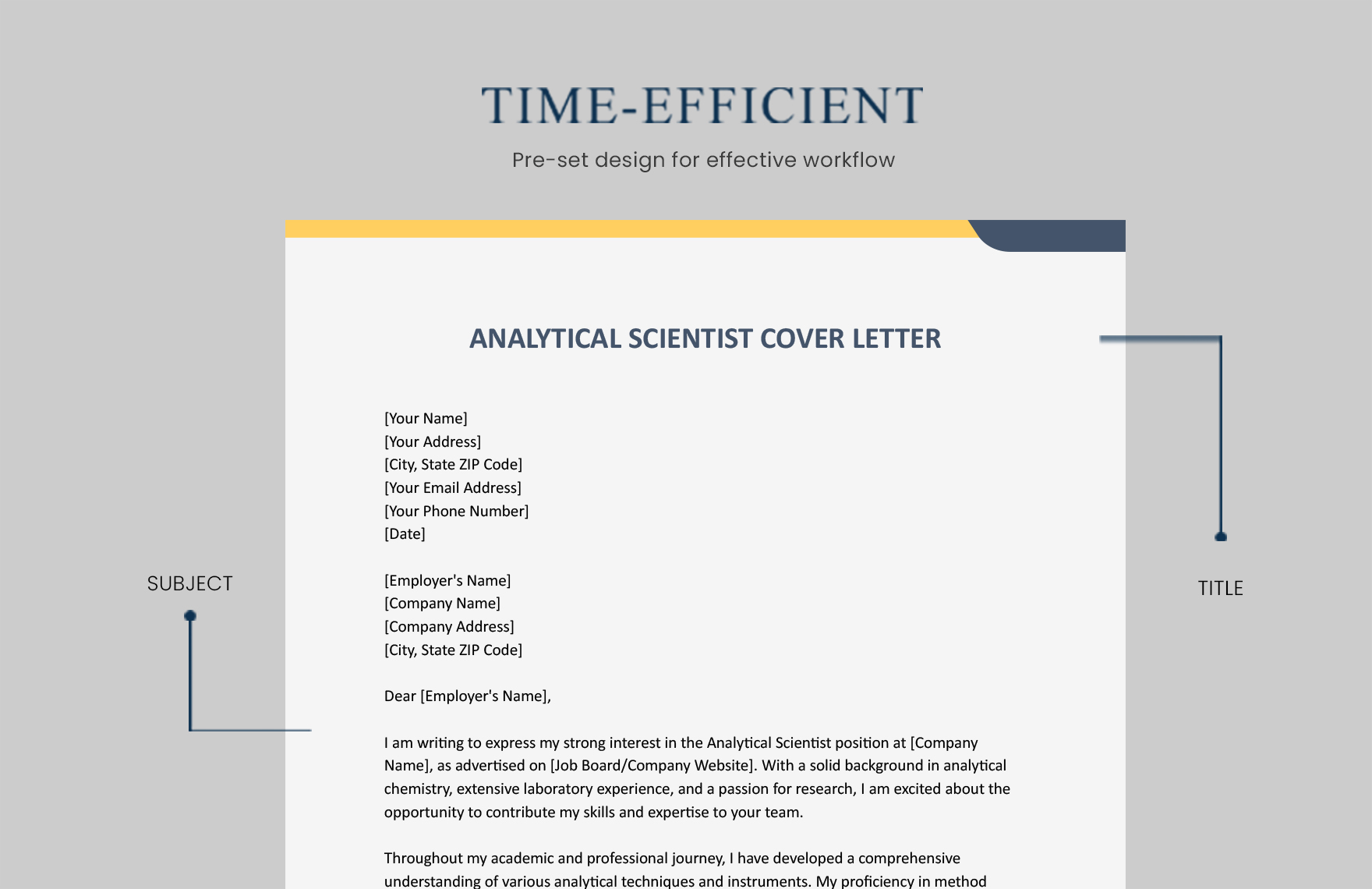 Analytical Scientist Cover Letter