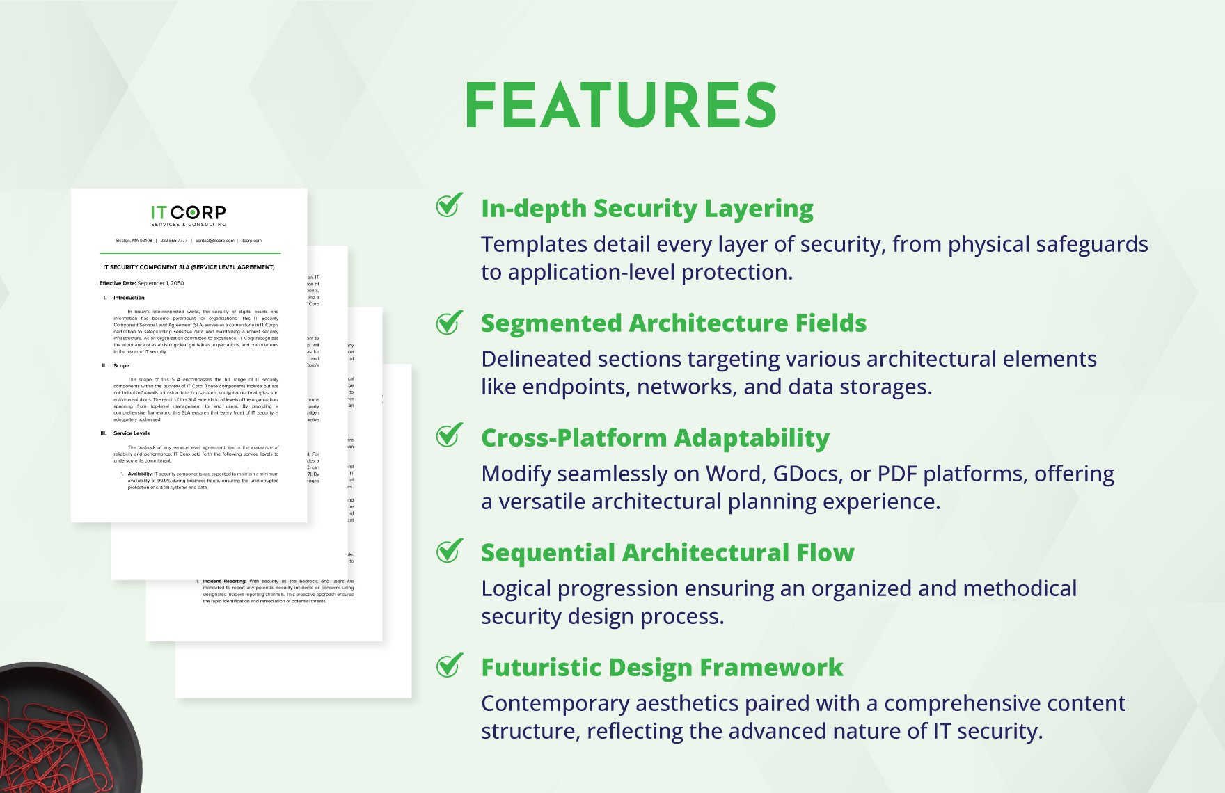 IT Security Component SLA (Service Level Agreement) Template