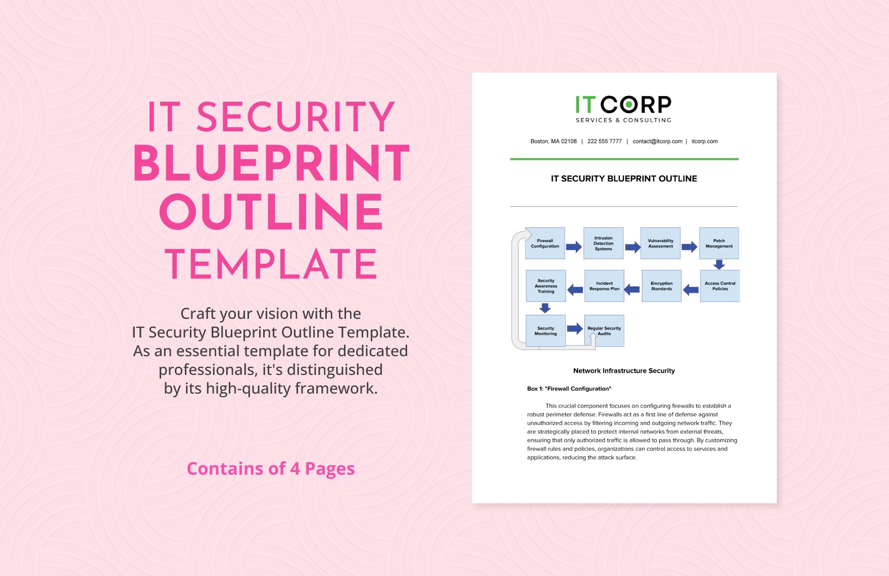 IT Security Blueprint Outline Template in Word, Google Docs, PDF