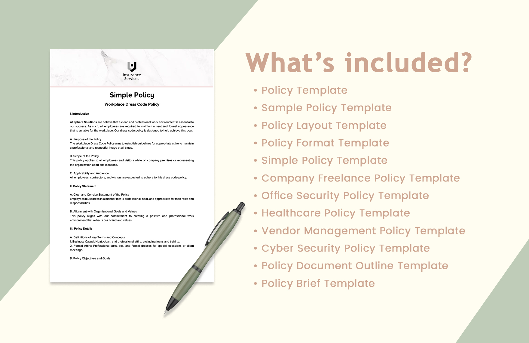 10+ Policy Template Bundle