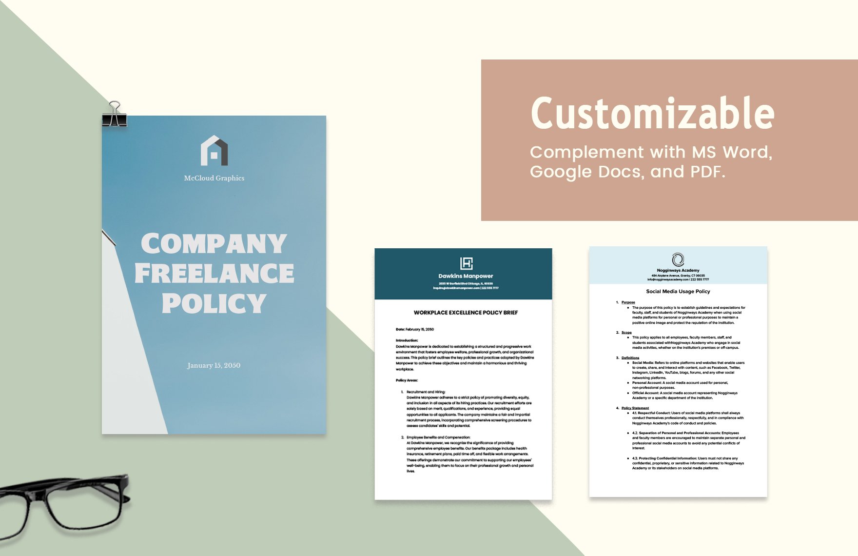 10+ Policy Template Bundle