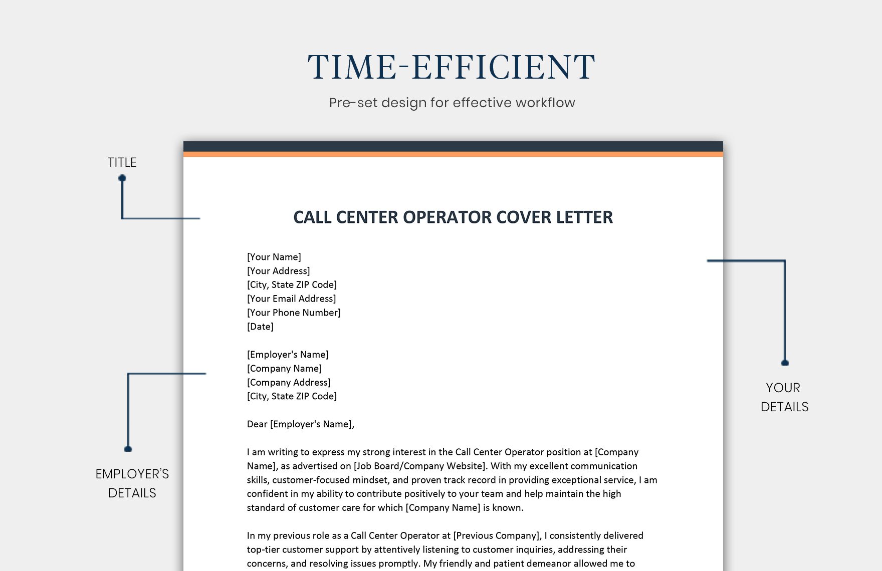 Call Center Operator Cover Letter