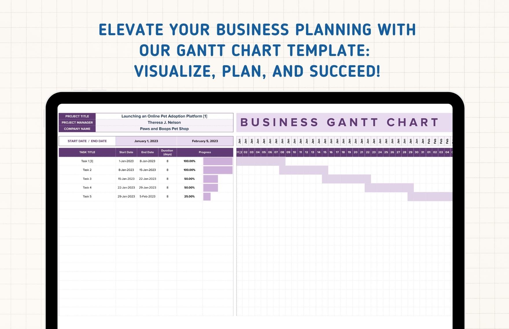 Business Gantt Chart Template