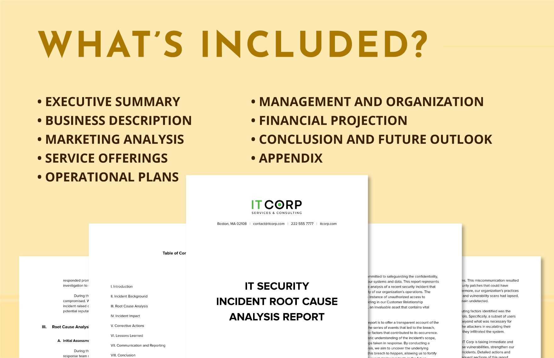 IT Security Incident Root Cause Analysis Report Template