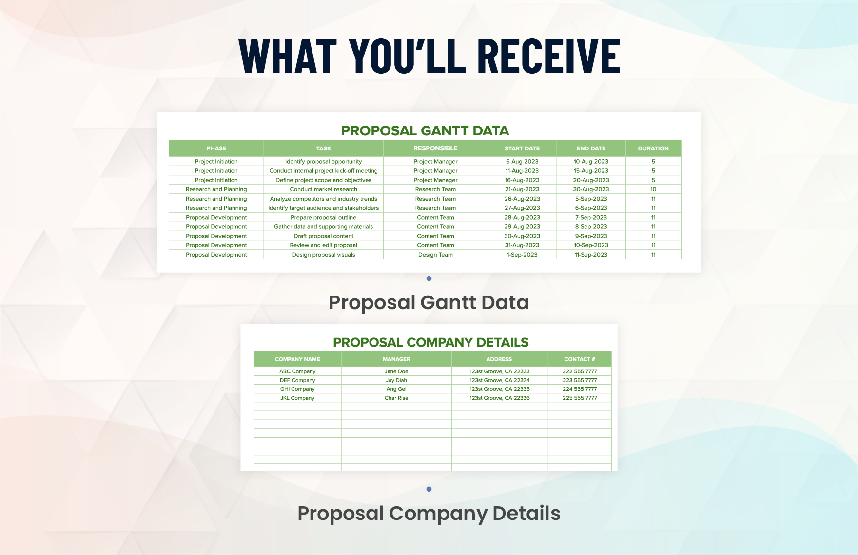 Proposal Gantt Chart Template
