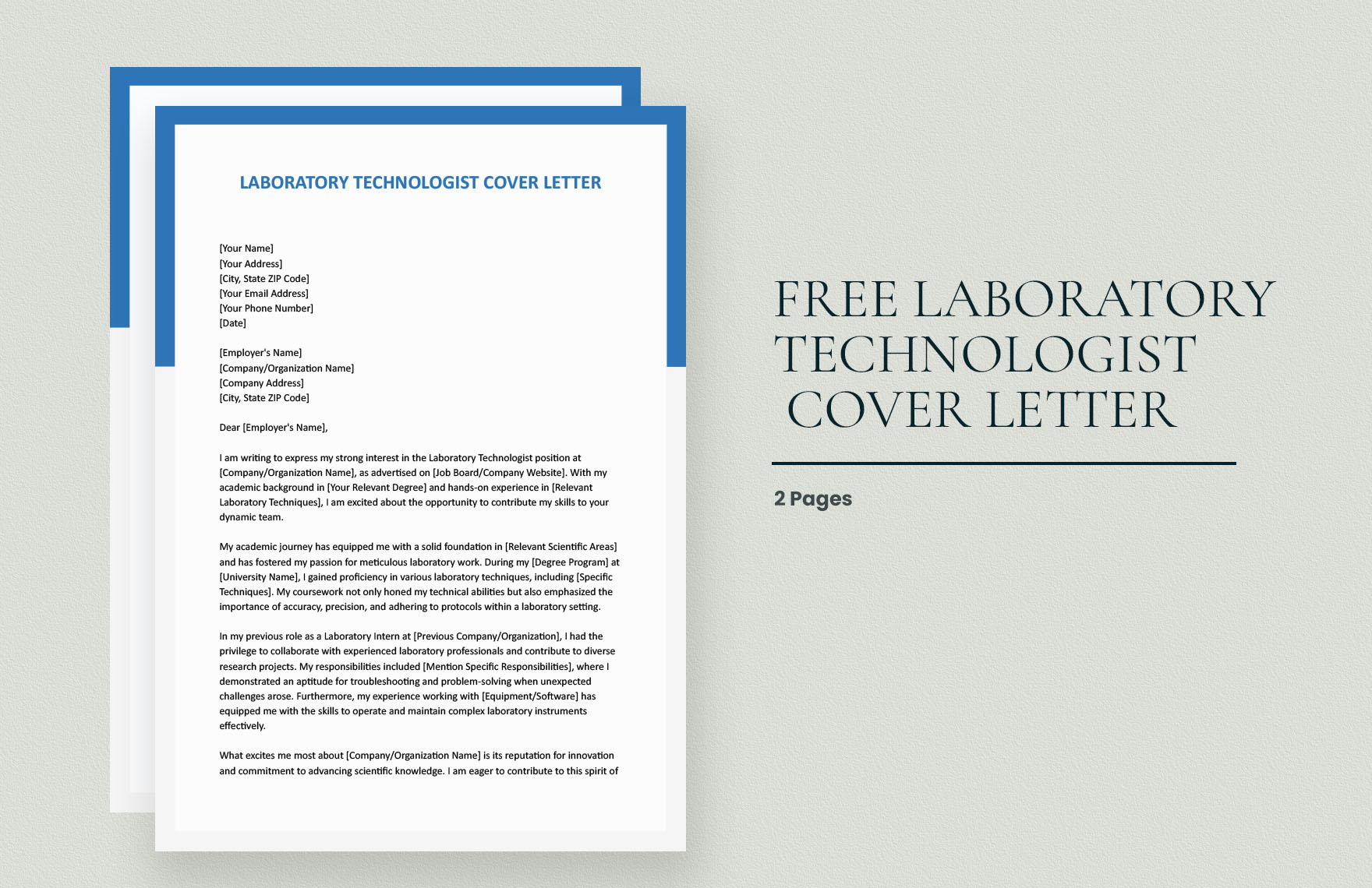 Laboratory Technologist Cover Letter