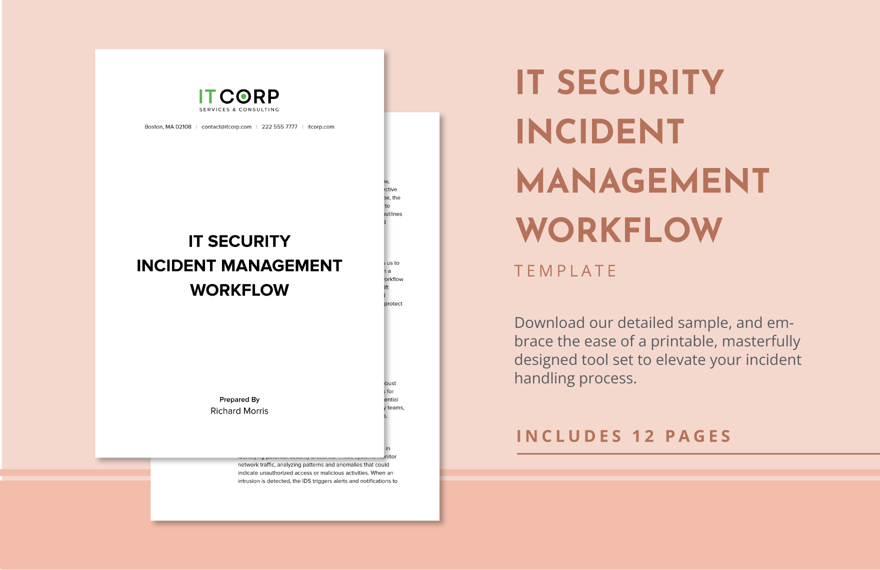 IT Security Incident Management Workflow Template in Word, Google Docs, PDF