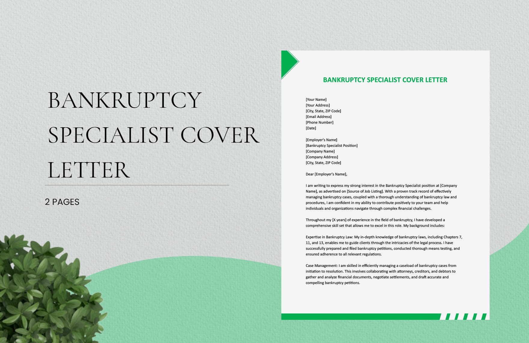 Bankruptcy Specialist Cover Letter in Word, Google Docs