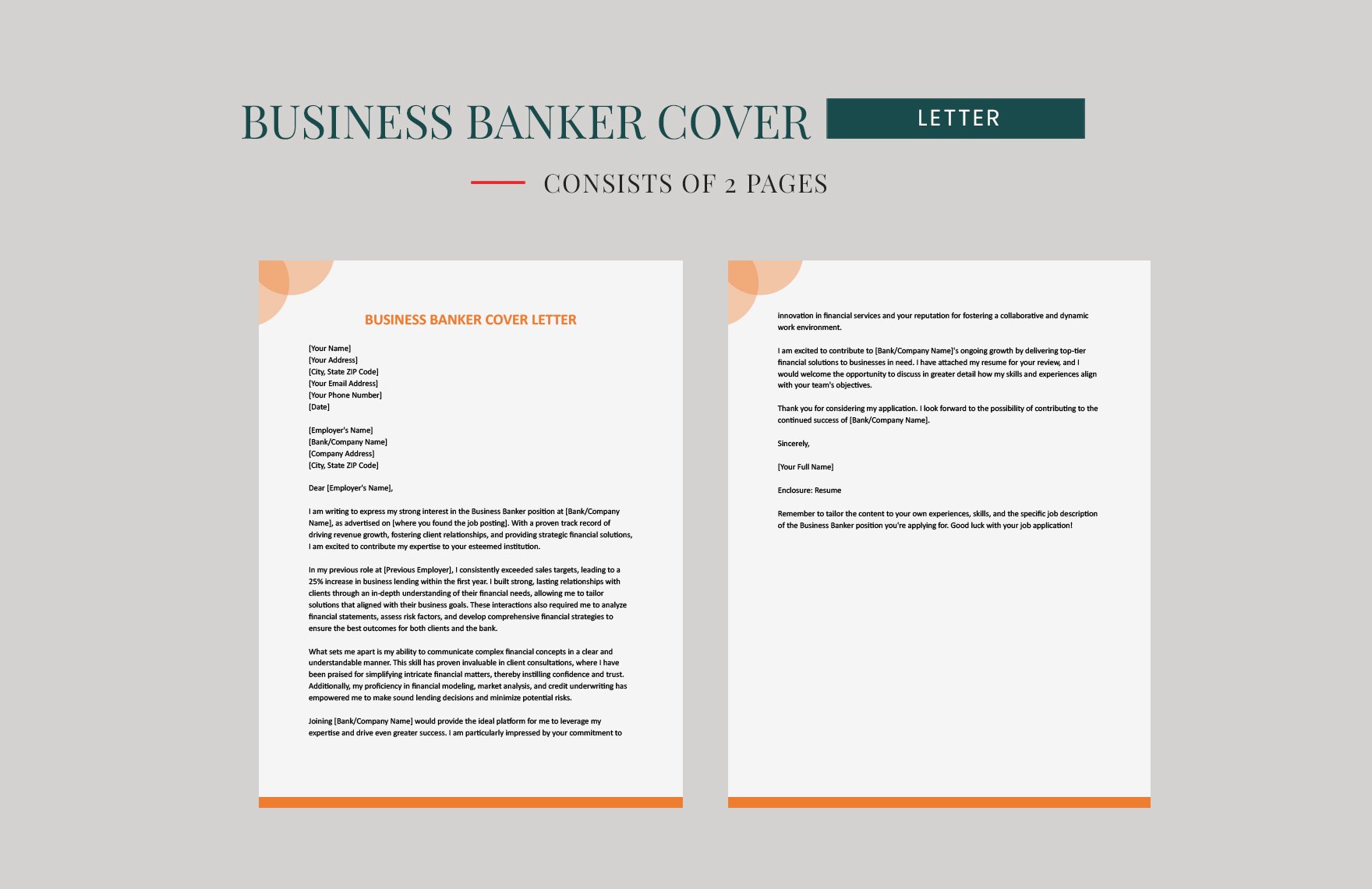 Business Banker Cover Letter