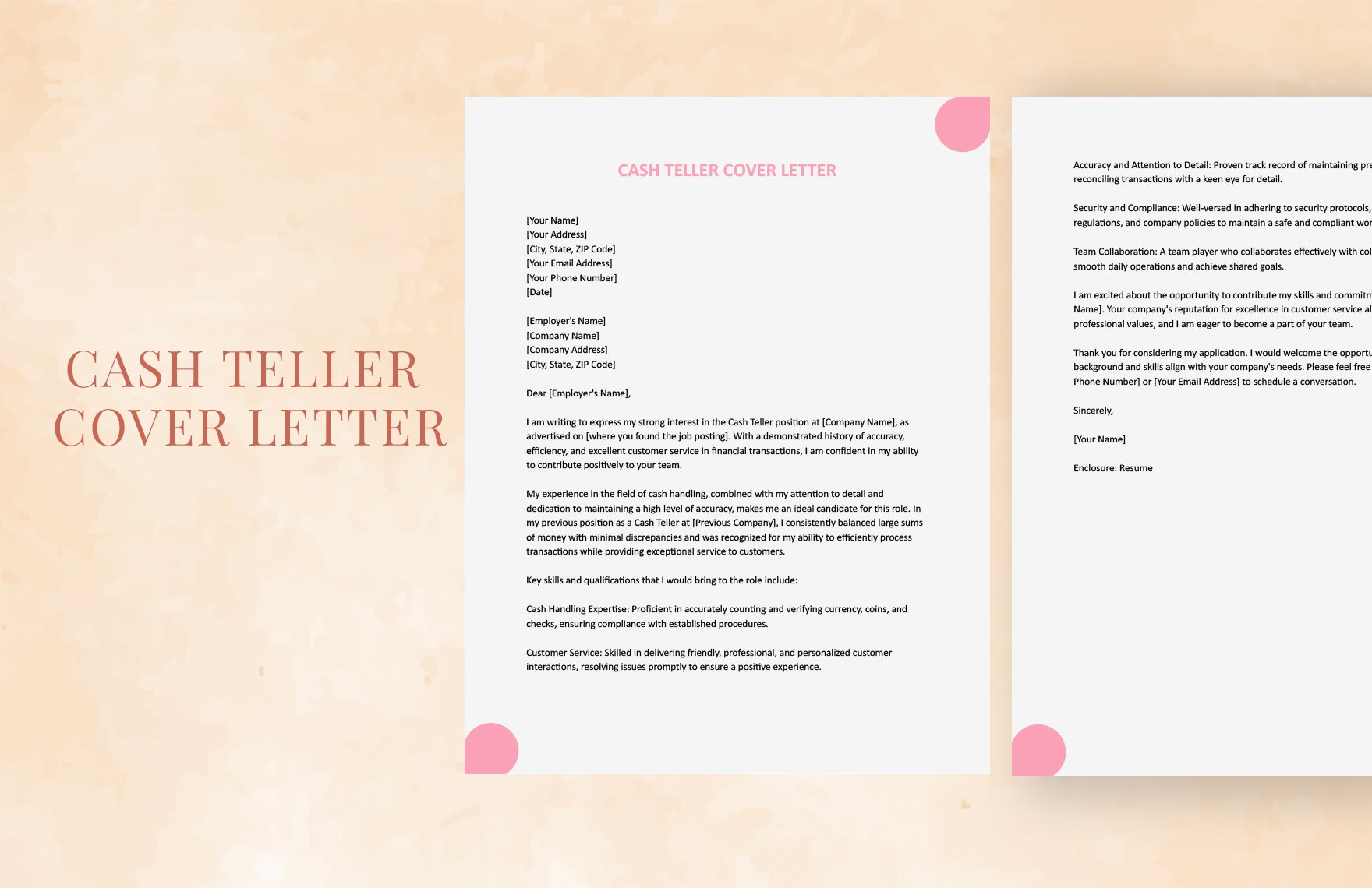 Cash Teller Cover Letter