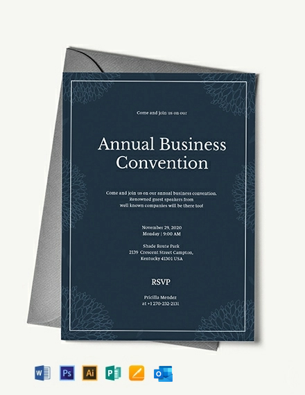 Business Event Invitation Template Word DOC PSD Apple MAC 