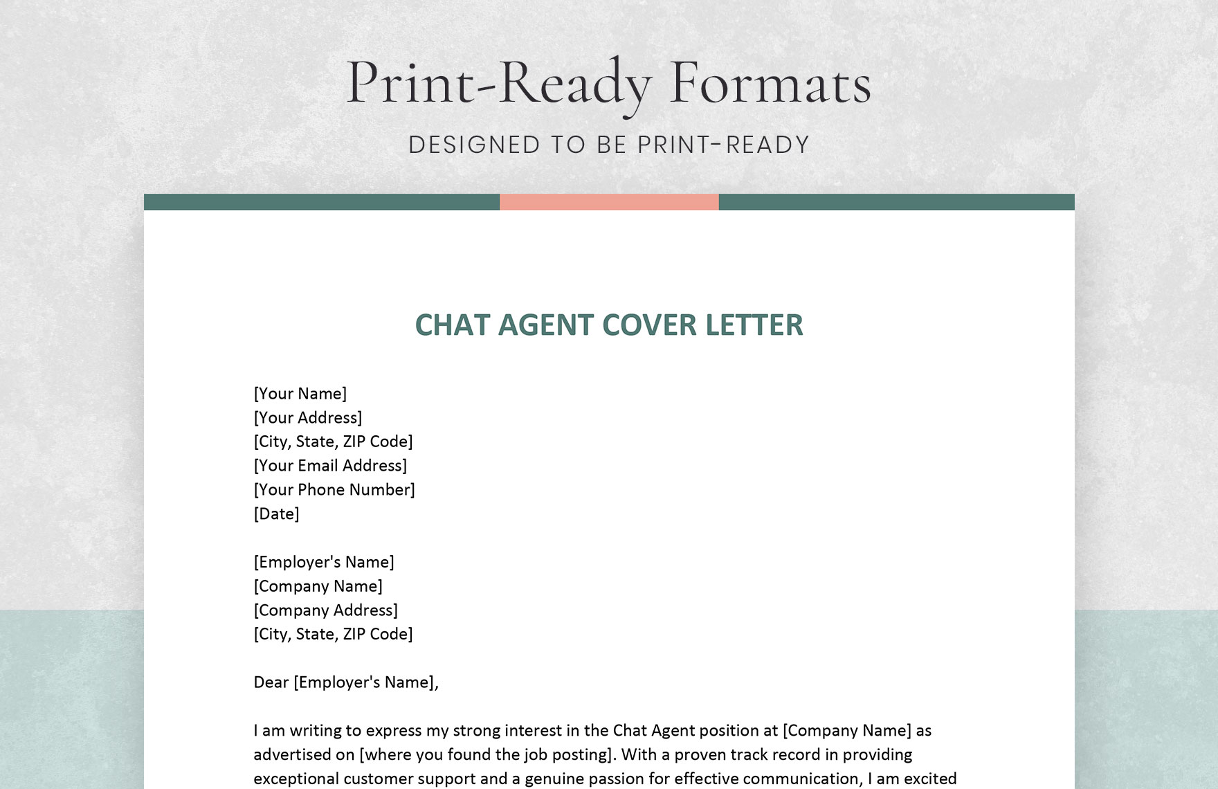 Chat Agent Cover Letter