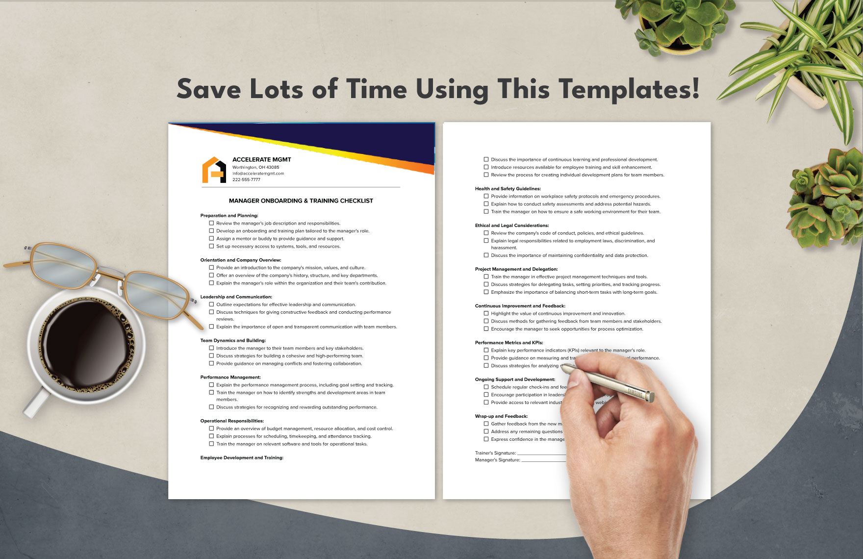 Manager Onboarding & Training Checklist Template