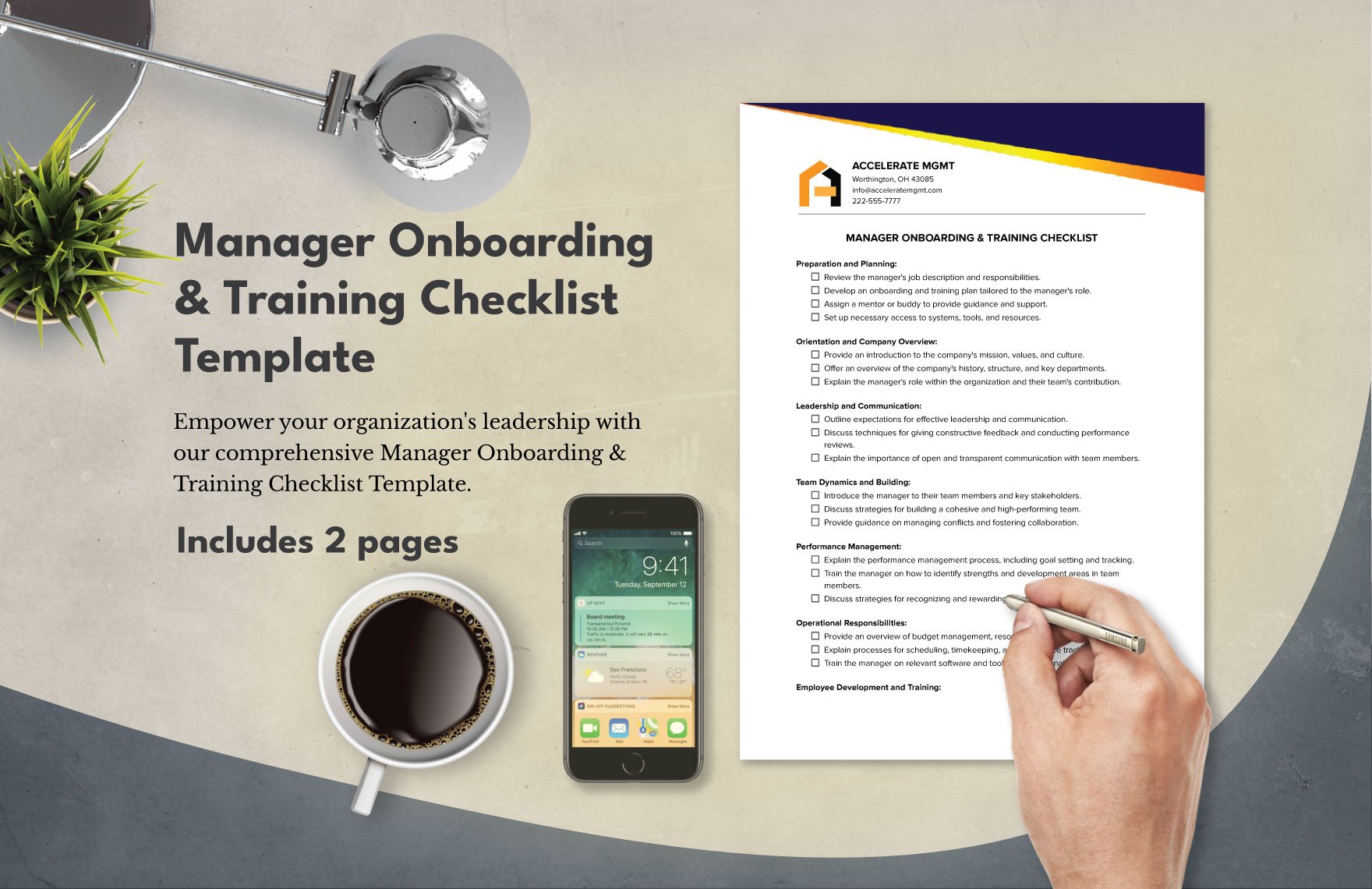 Manager Onboarding & Training Checklist Template
