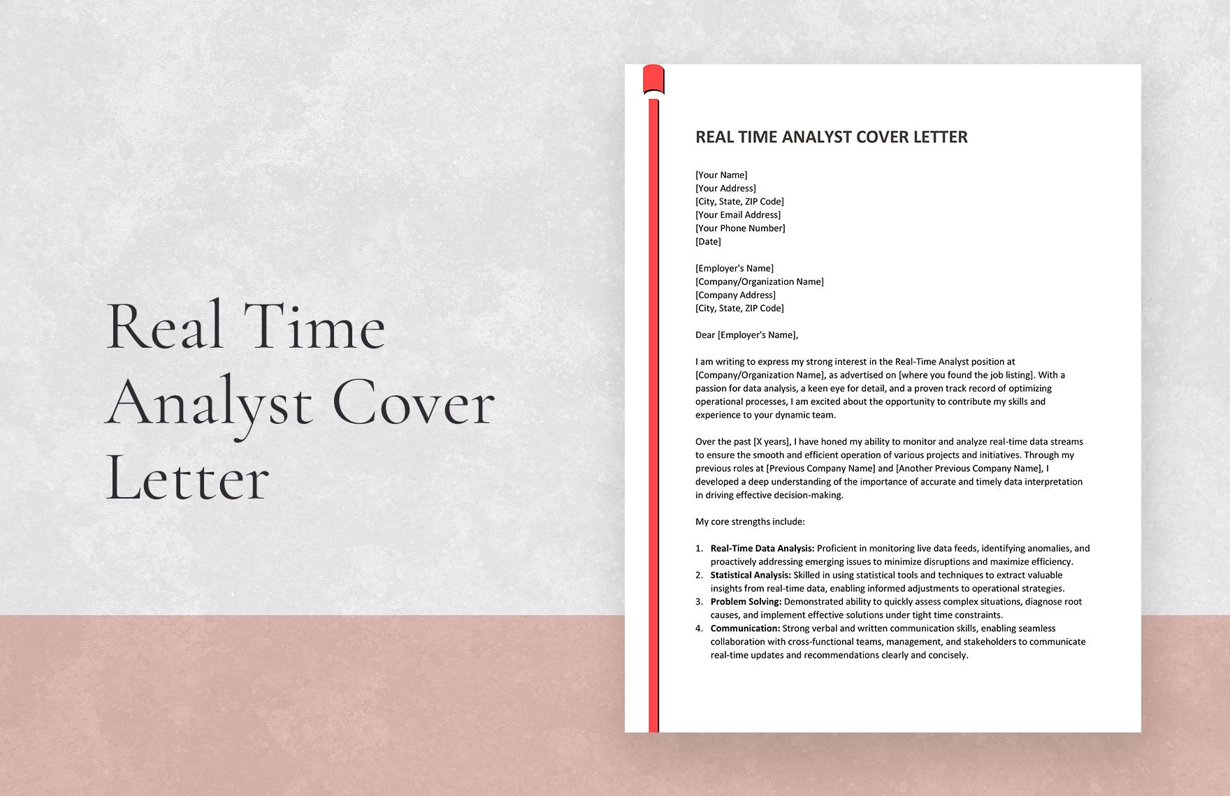 Real Time Analyst Cover Letter