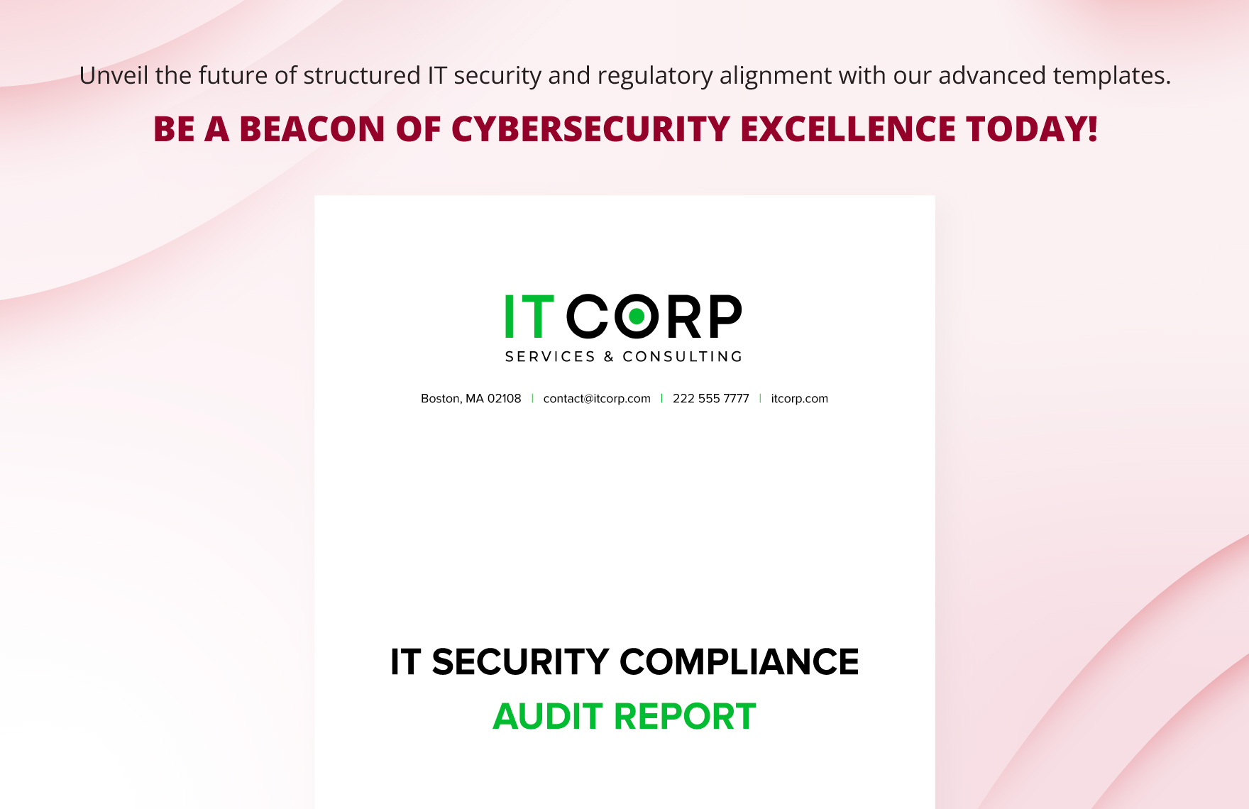 IT Security Compliance Audit Report Template