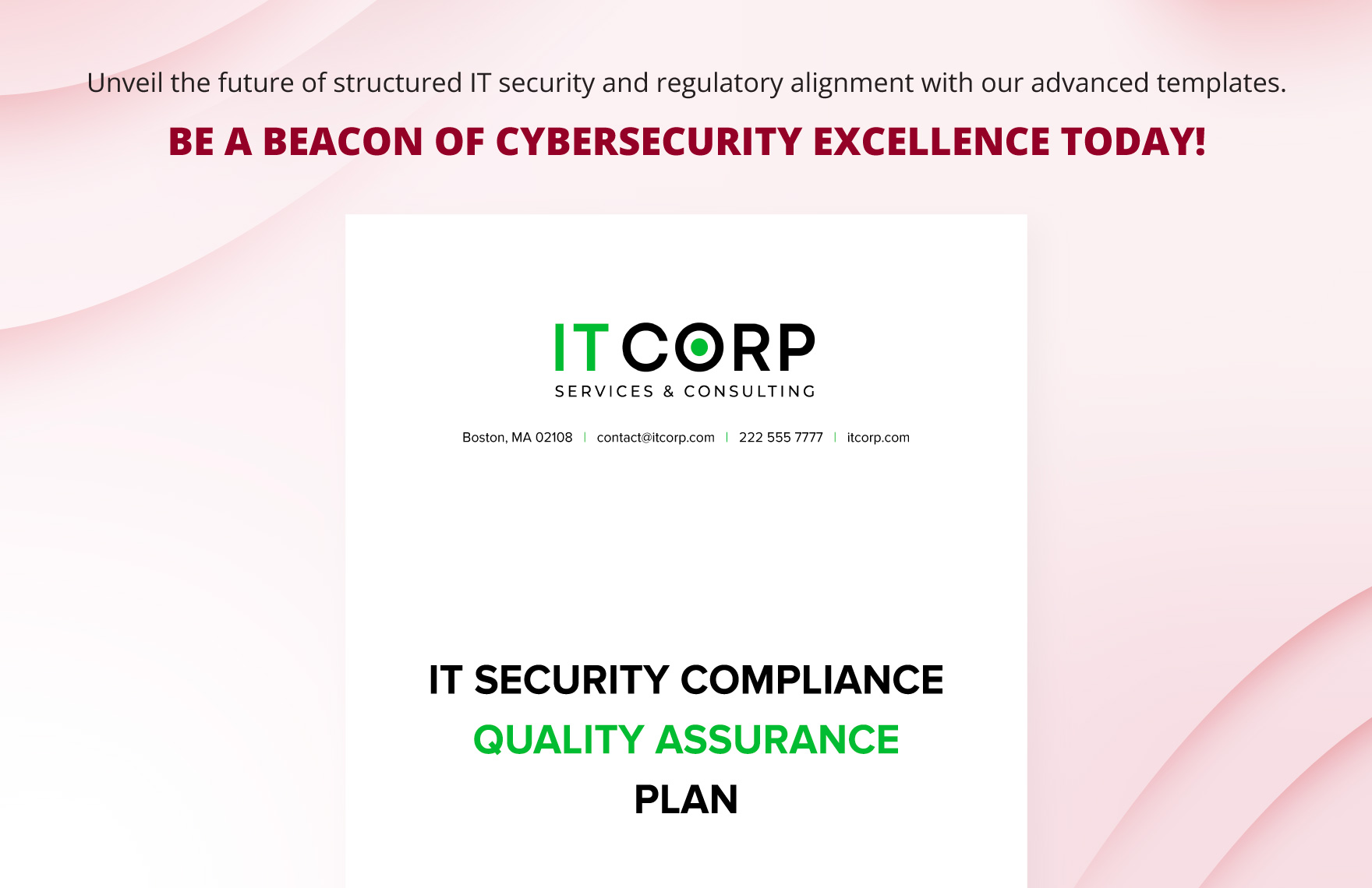 IT Security Compliance Quality Assurance Plan Template