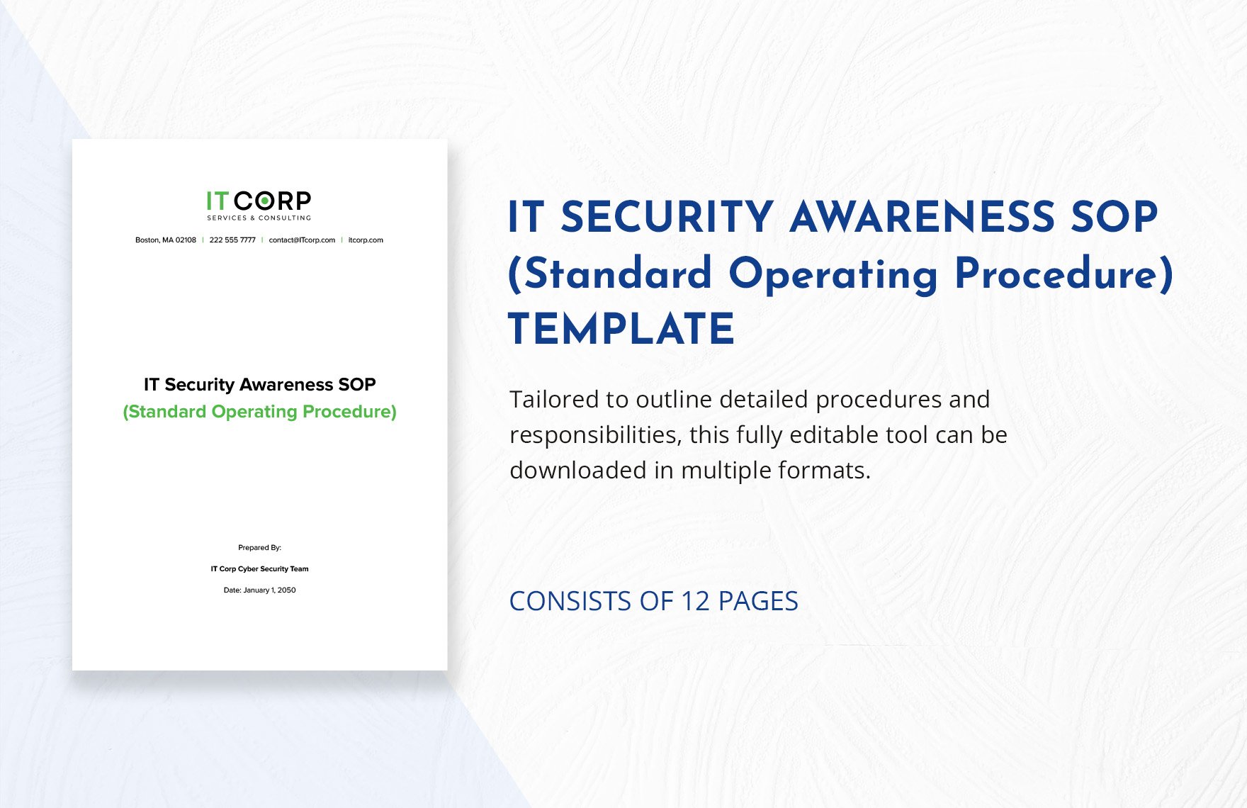IT Security Awareness SOP (Standard Operating Procedure) Template