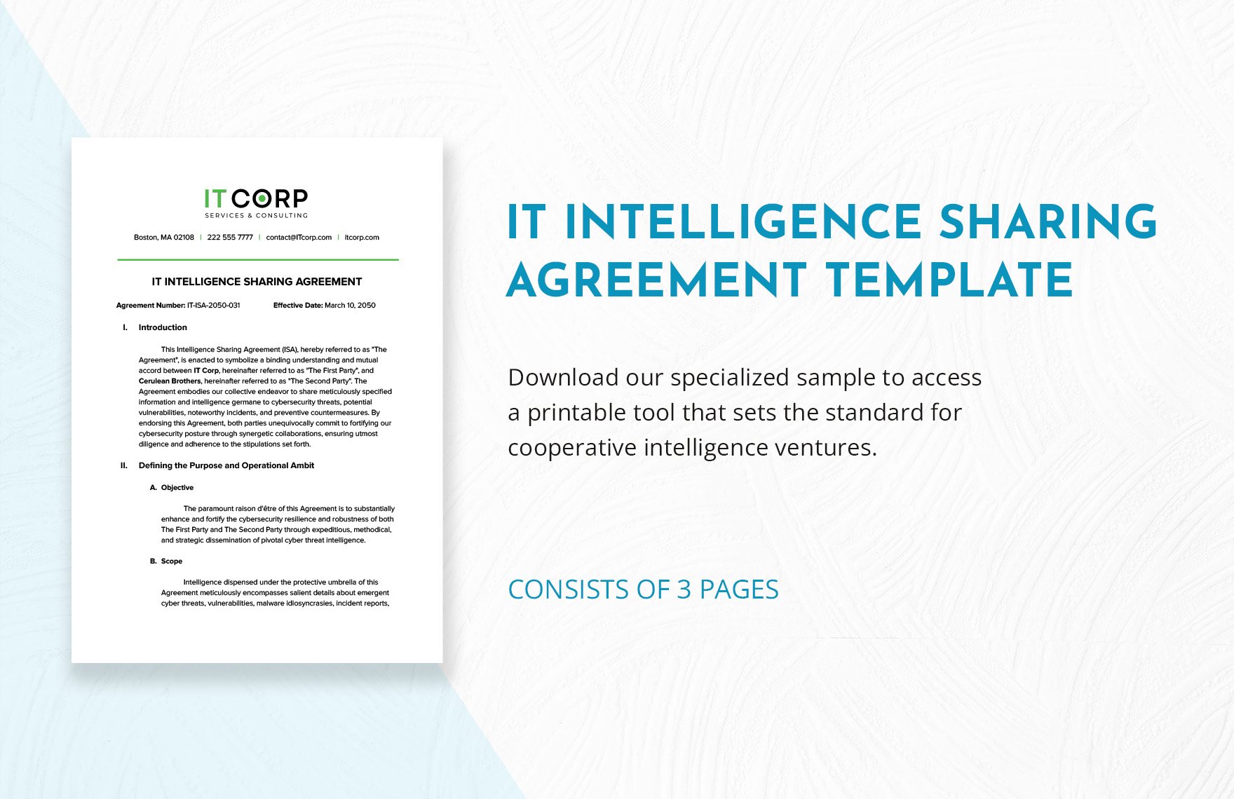 IT Intelligence Sharing Agreement Template