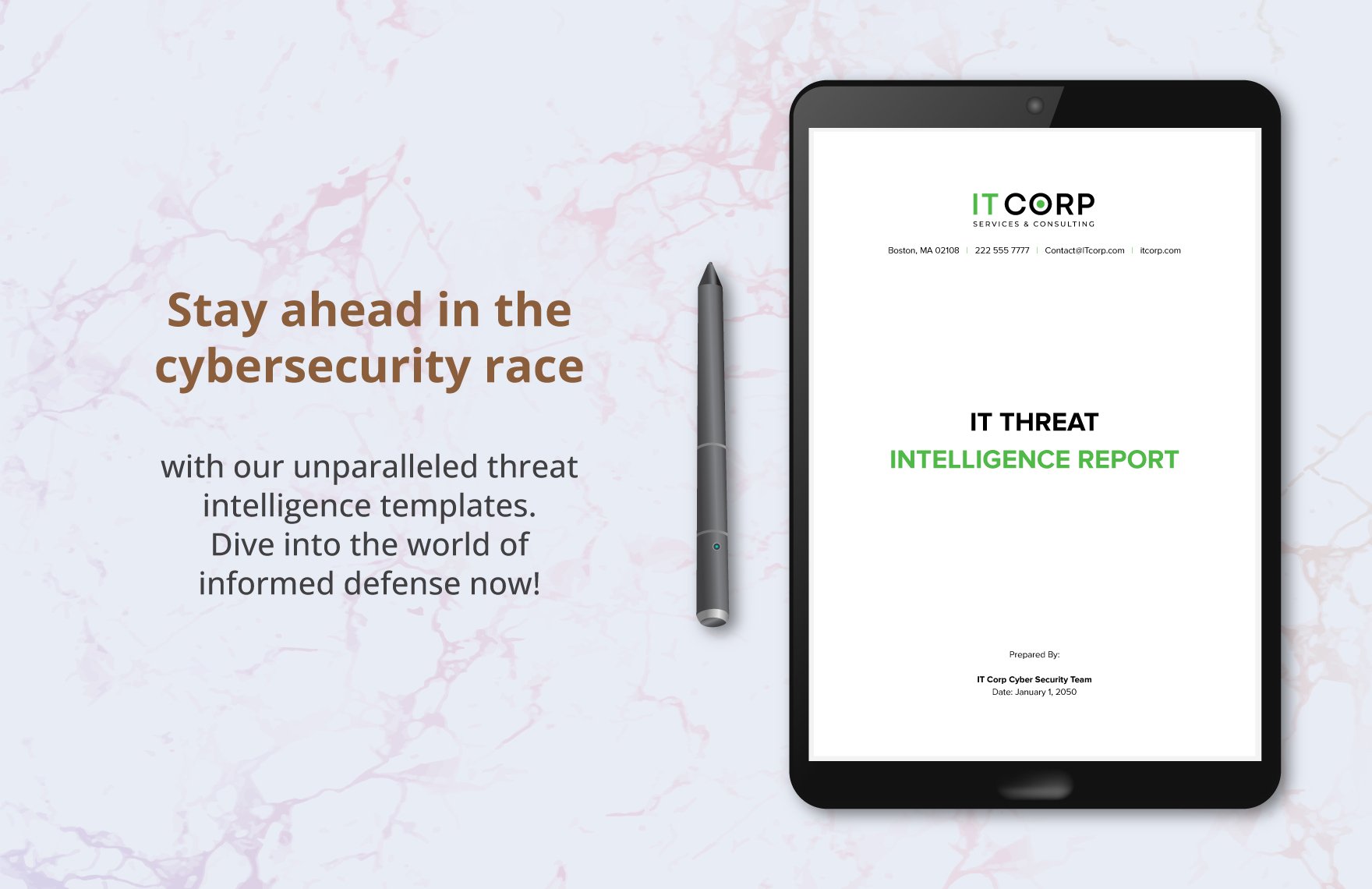 IT Threat Intelligence Report Template in PDF Word Google Docs