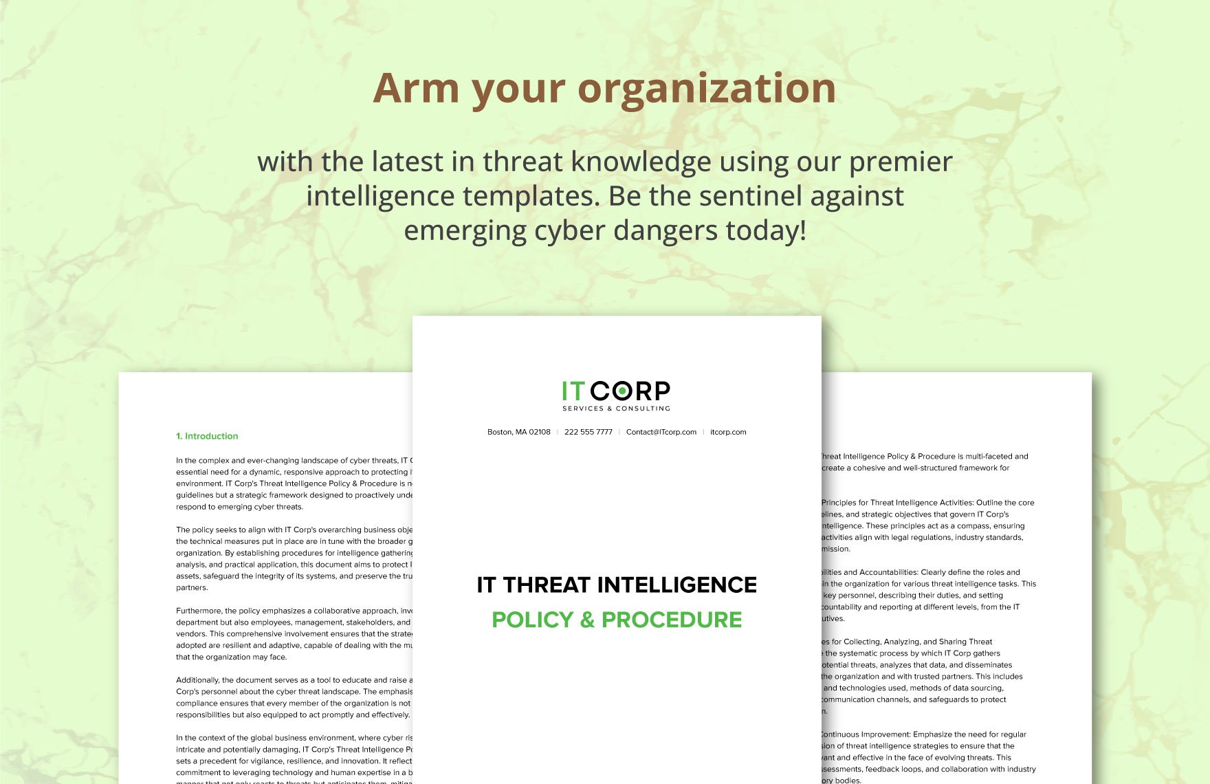 IT Threat Intelligence Policy & Procedure Template