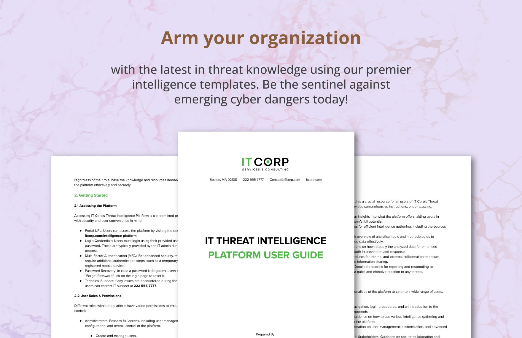 IT Threat Intelligence Platform User Guide Template