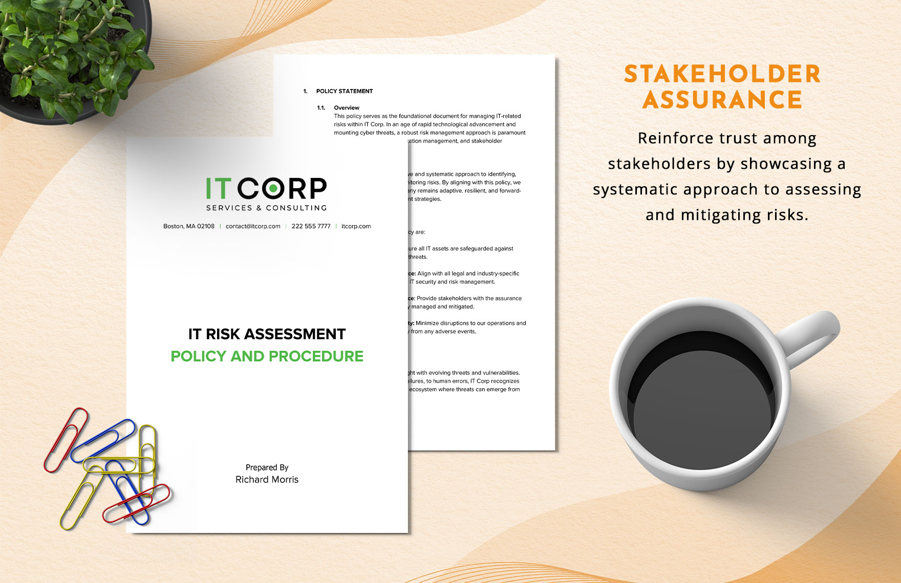 IT Risk Assessment Policy & Procedure Template