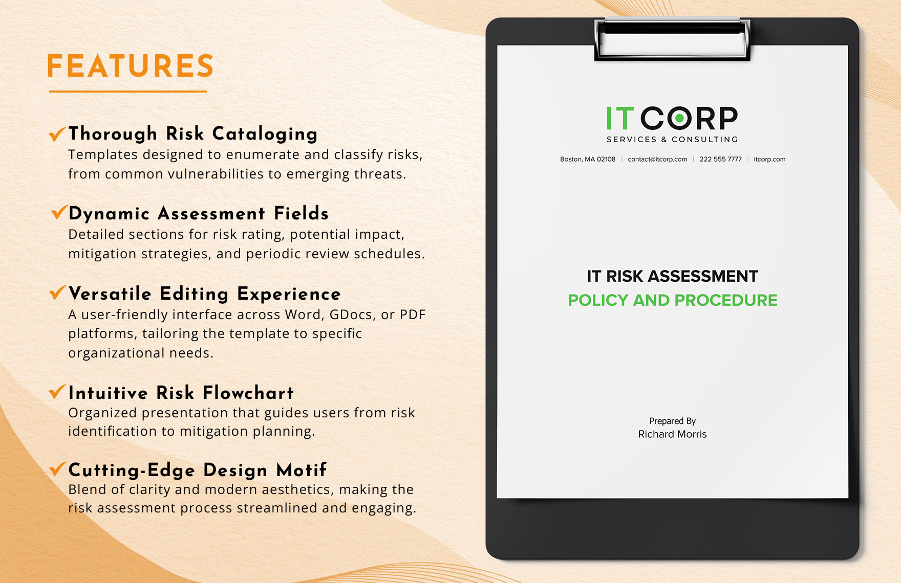 IT Risk Assessment Policy & Procedure Template