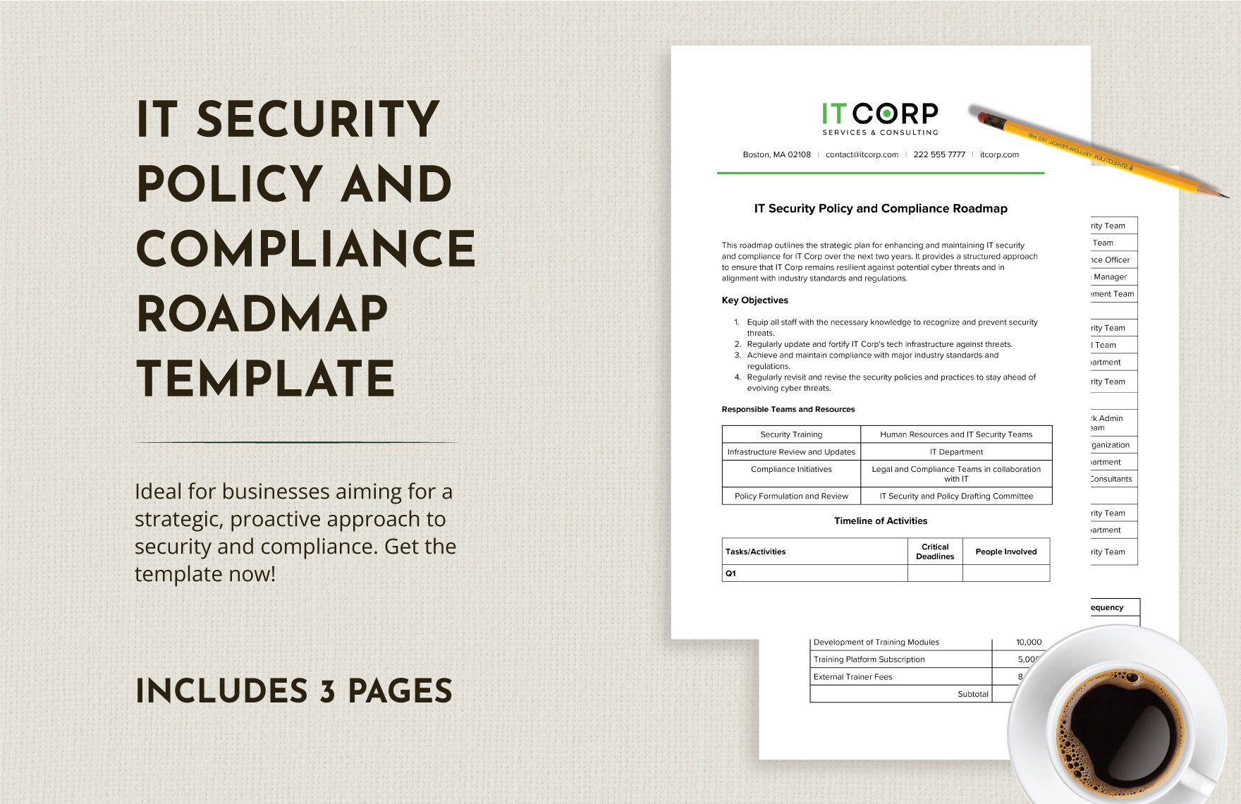 IT Security Policy and Compliance Roadmap Template