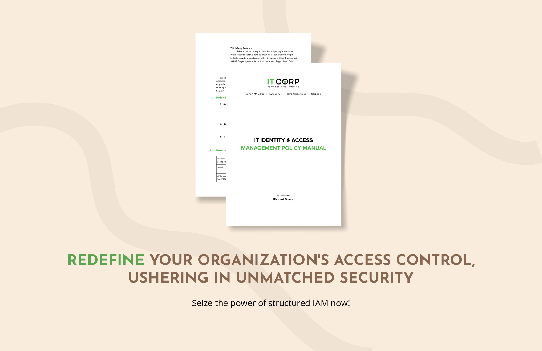 IT Identity & Access Management Policy Manual Template
