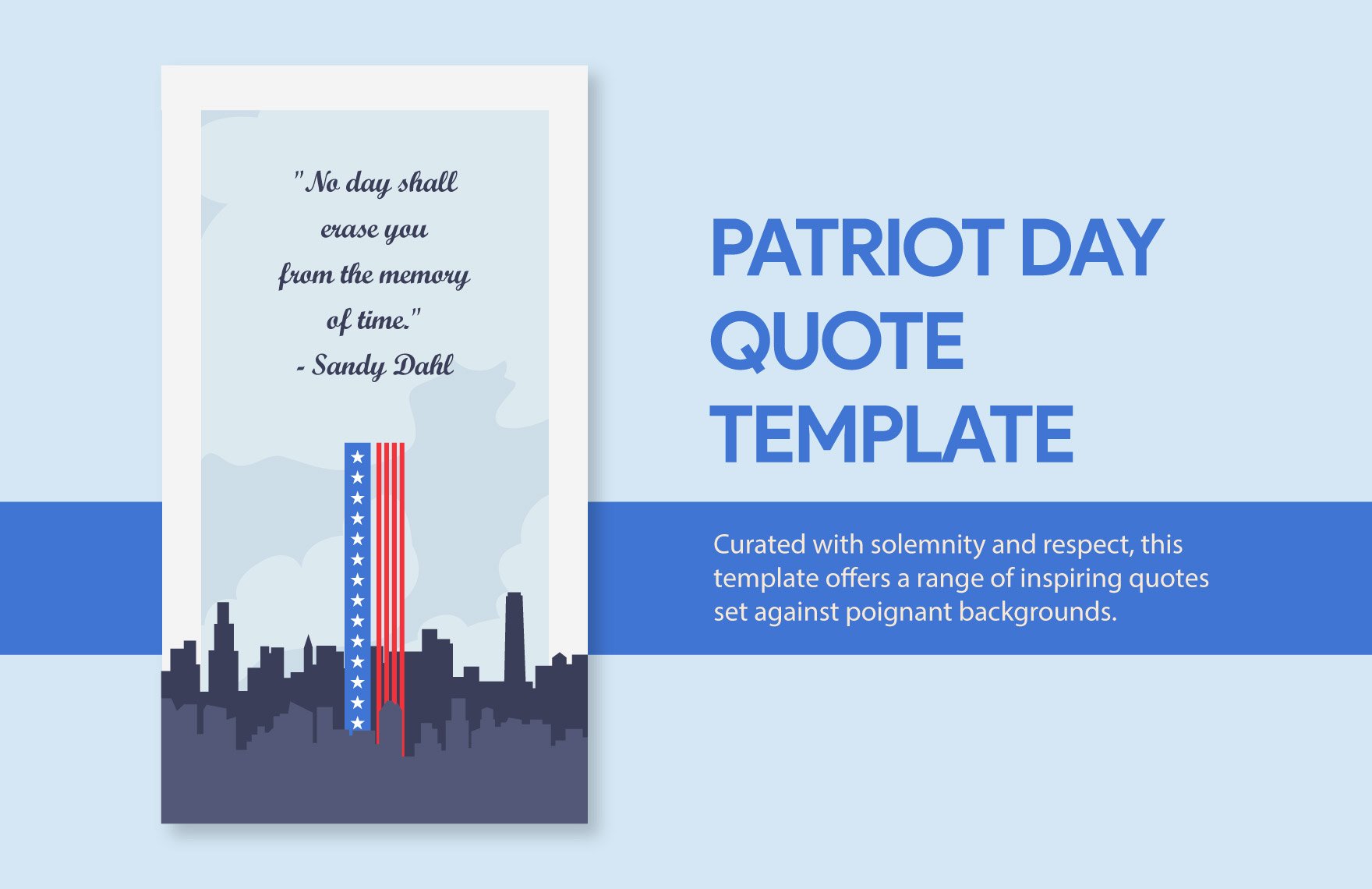 Free Patriot Day Quote  in Illustrator, PSD, PNG