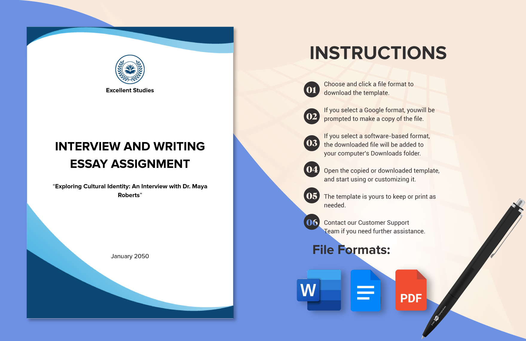 Interview and Writing Essay Assignment Template