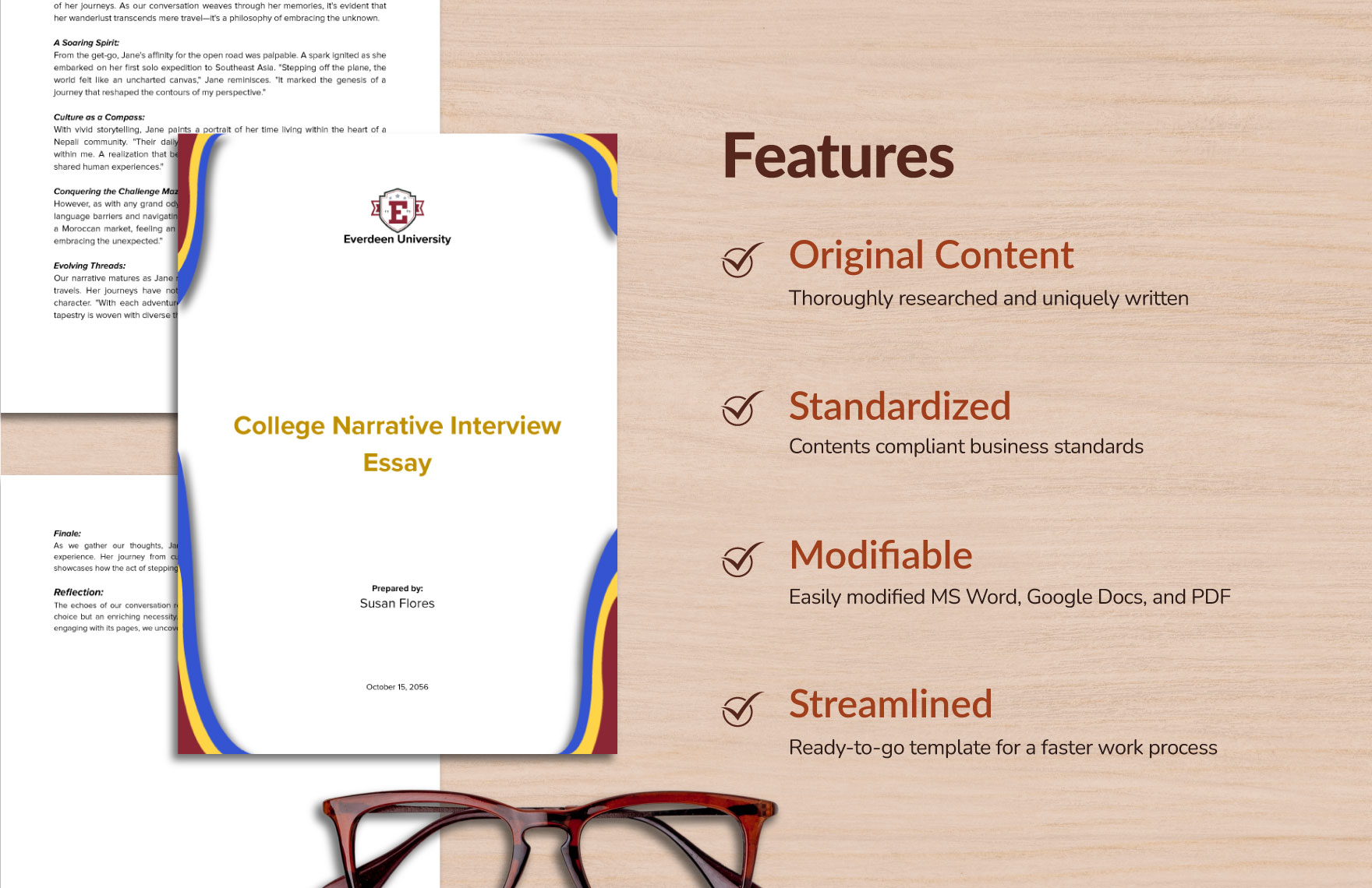 Sample College Narrative Interview Essay Template