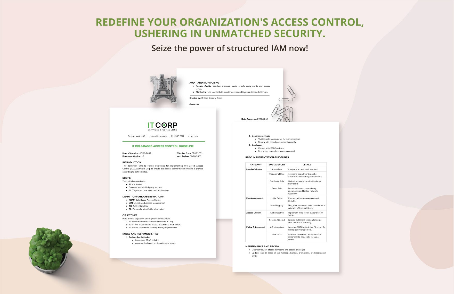 IT Role-Based Access Control Guideline Template