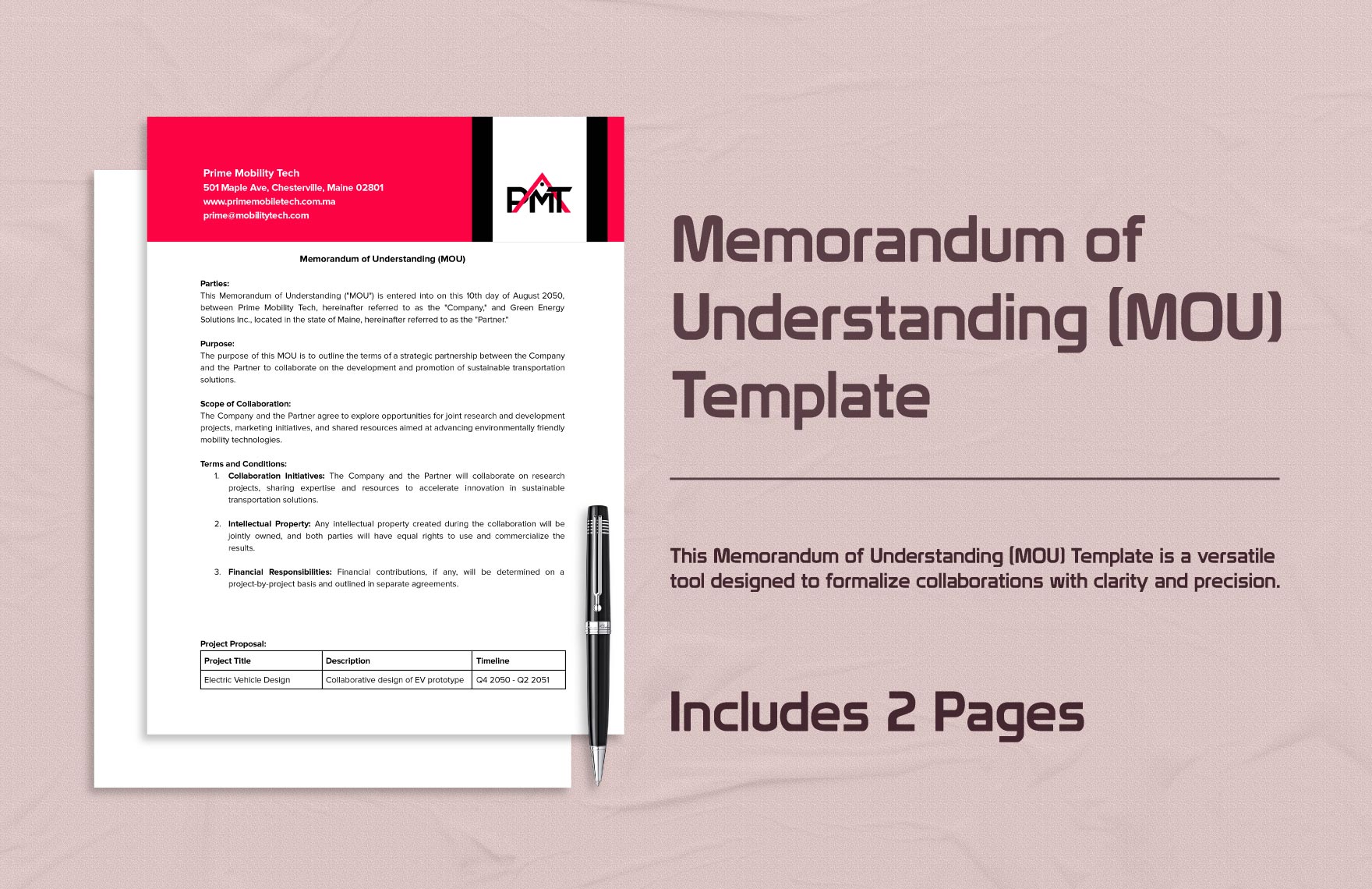 Memorandum of Understanding (MOU) Template