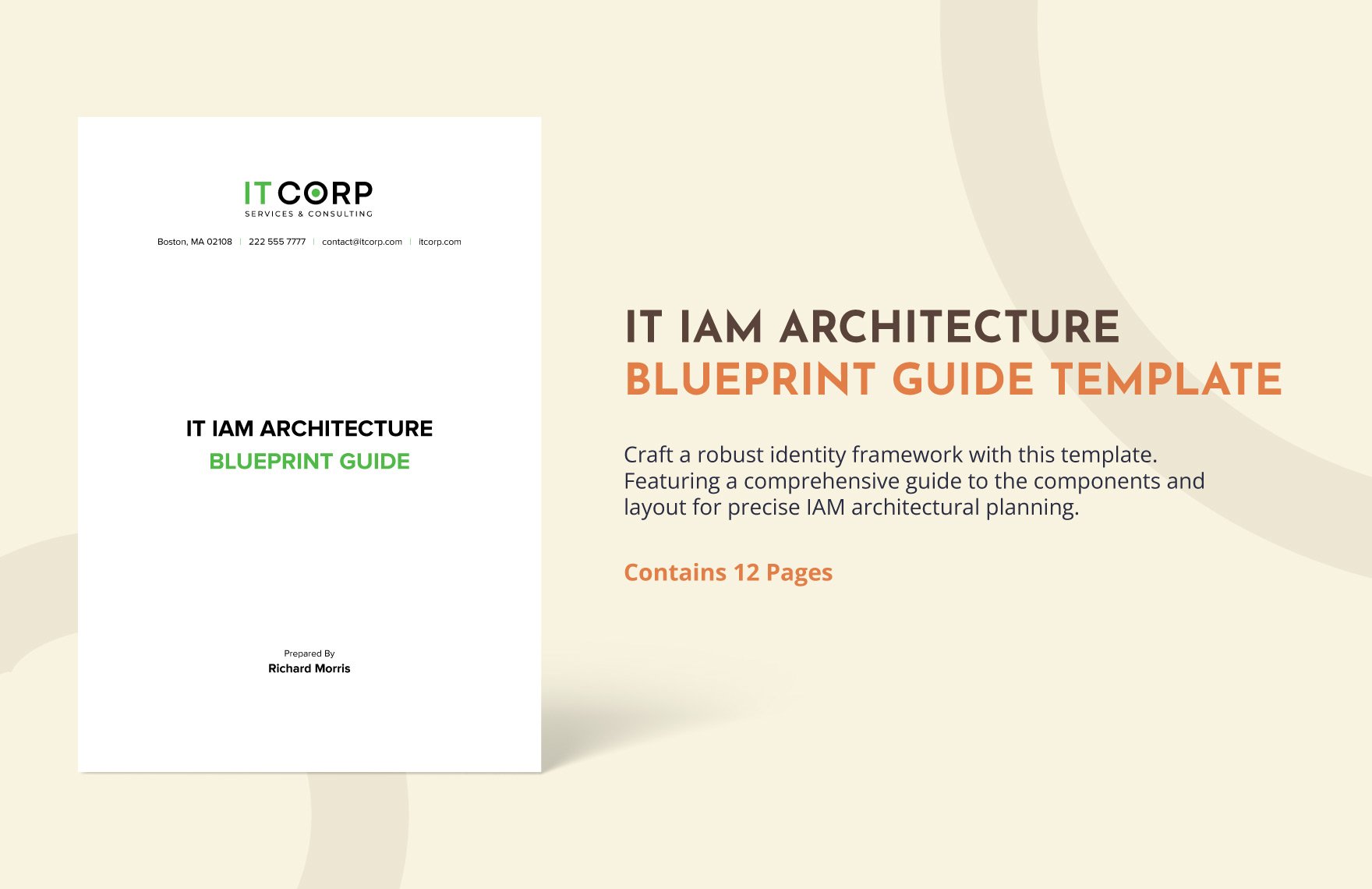IT IAM Architecture Blueprint Guide Template in Word, Google Docs, PDF