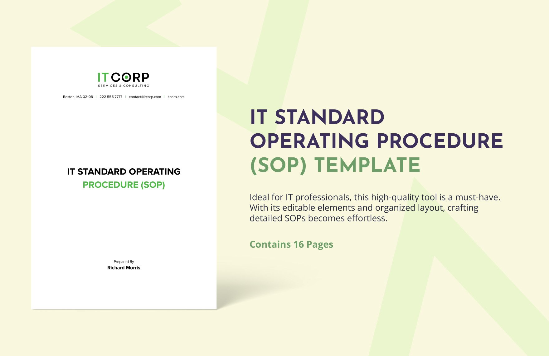 IT Standard Operating Procedure (SOP) Template