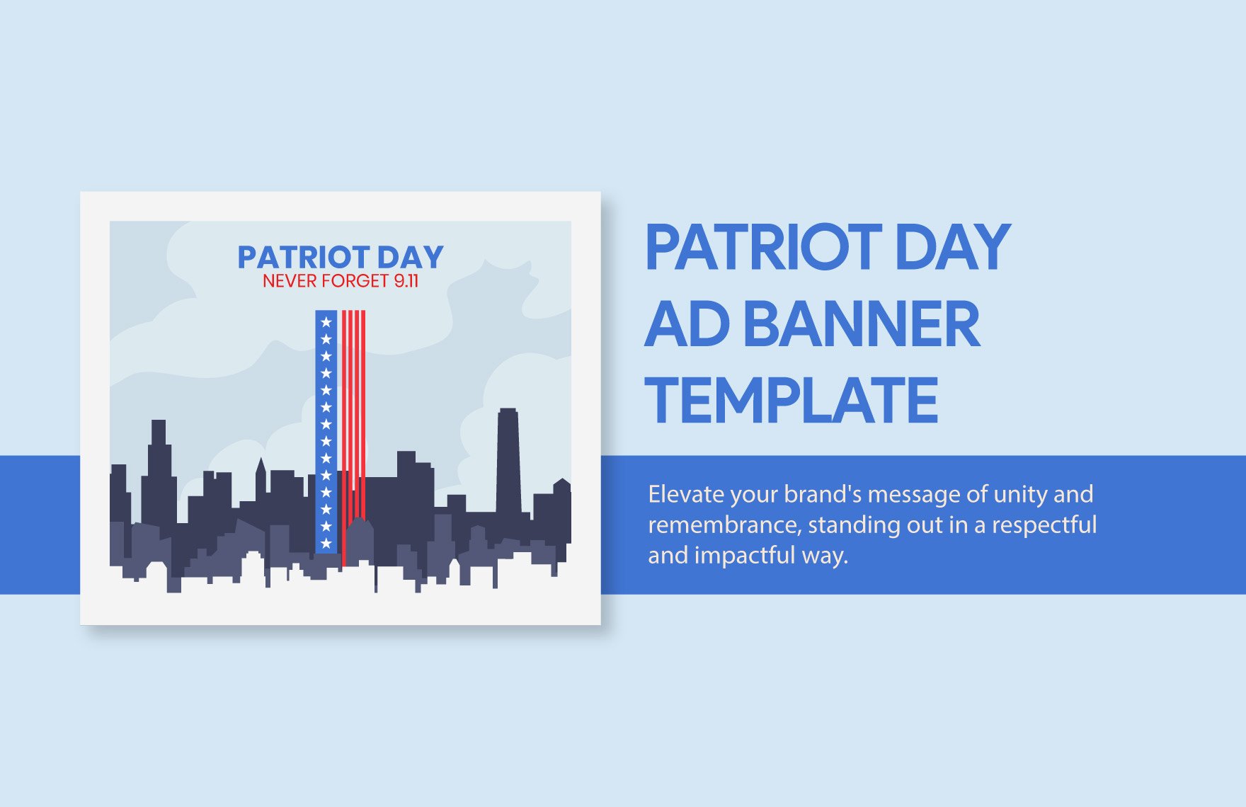 Patriot Day Ad Banner Template