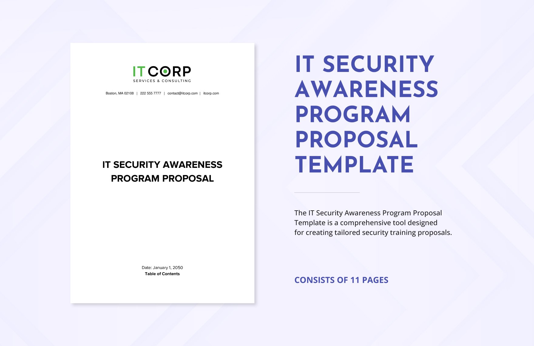 IT Security Awareness Program Proposal Template