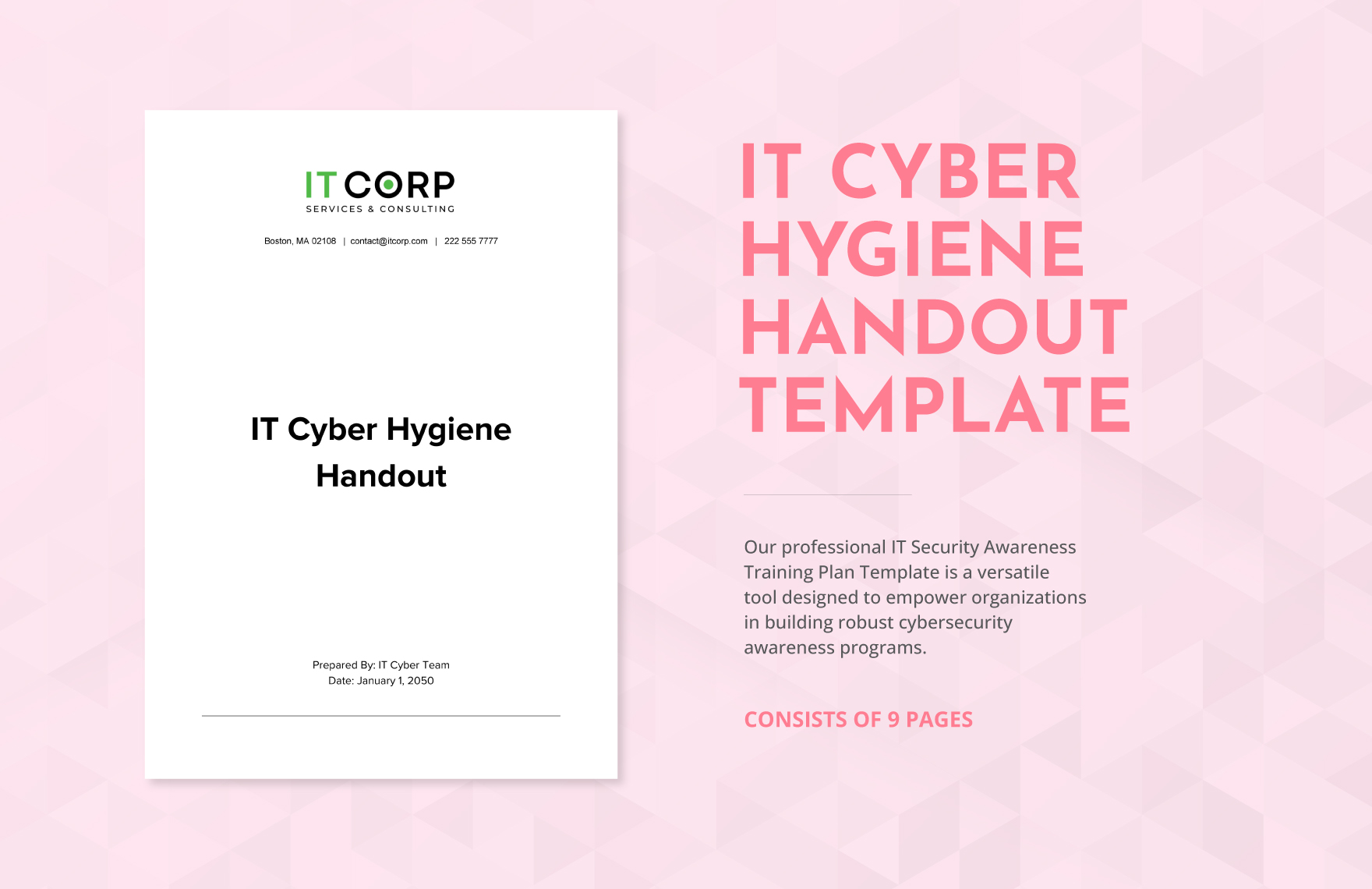 IT Cyber Hygiene Handout Template Download in Word, Google Docs, PDF