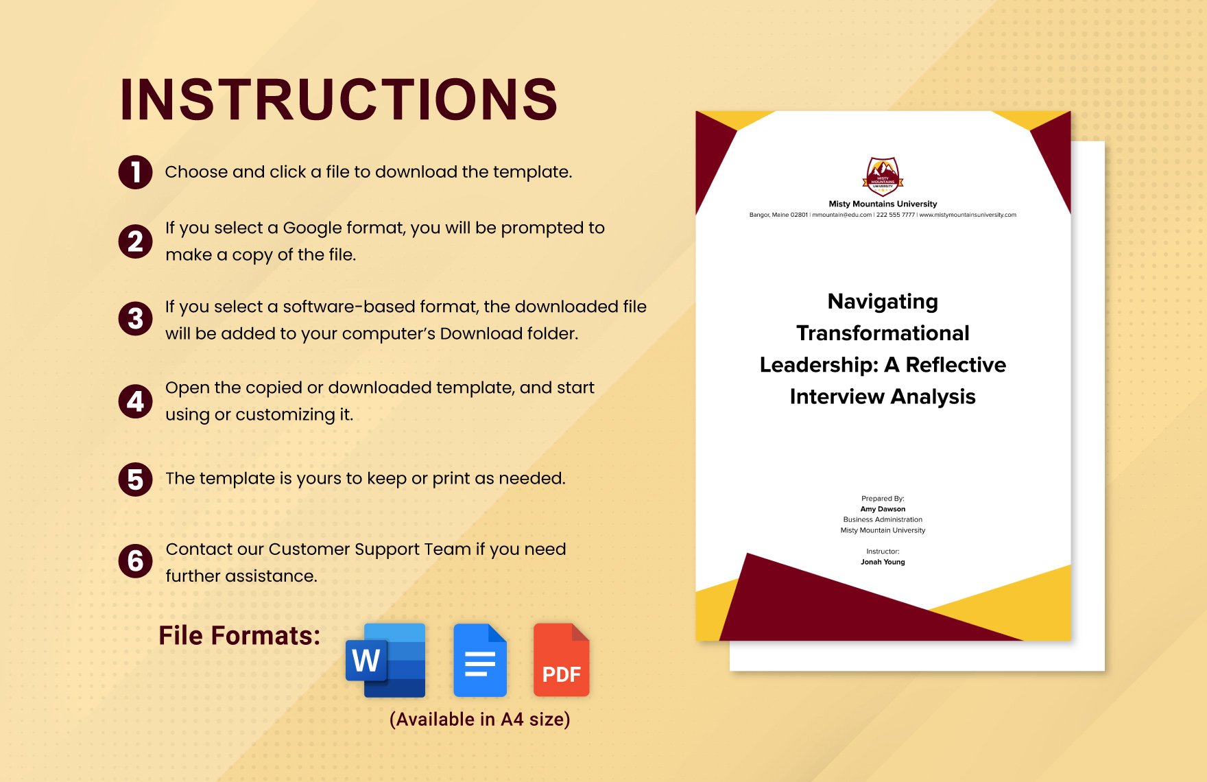 Reflective Leadership Interview Essay Template